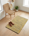 Coastal Haven Striped Jute Collection Area Rug - Marina Rectangle Yellow and Navy  lifestyle 30