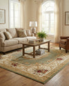 Versailles Elegance Collection Area Rug -  Louveciennes (Green) Square Green  lifestyle 44
