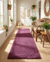 Plush Oasis Collection Area Rug - Serenity (Eggplant Purple) Runner Eggplant Purple  lifestyle 77