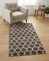 Lattice Gardens Collection Area Rug -  Bloomfield (Chocolate Brown) Rectangle Chocolate Brown  lifestyle 19