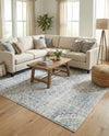 Coastal Haven Collection Area Rug -  Shoreline Square Gray  lifestyle 73