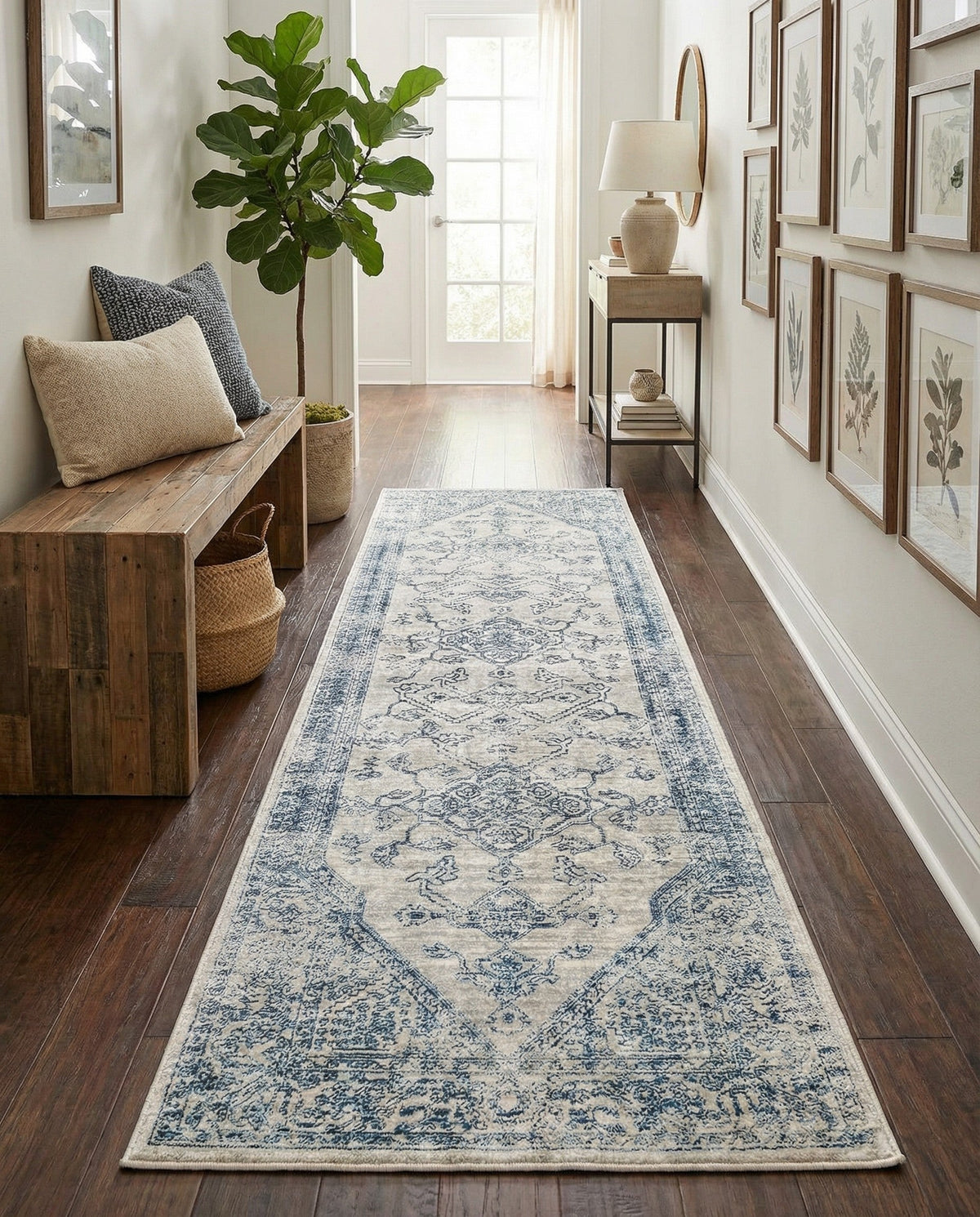 Coastal Haven Collection Area Rug -  Marina Runner Gray  lifestyle 157