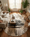 Coastal Haven Collection Area Rug -  Coastline Round Beige  lifestyle 63