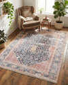 Bazaar Chic Collection Area Rug -  Rabat Rectangle Navy Blue  lifestyle 14