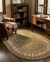 Jaipur Elegance Collection Area Rug -  Nahargarh (Green) Oval Green  lifestyle 46
