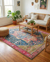 Patio Heritage Collection Area Rug -  Sanctuary Rectangle Multi  lifestyle 9