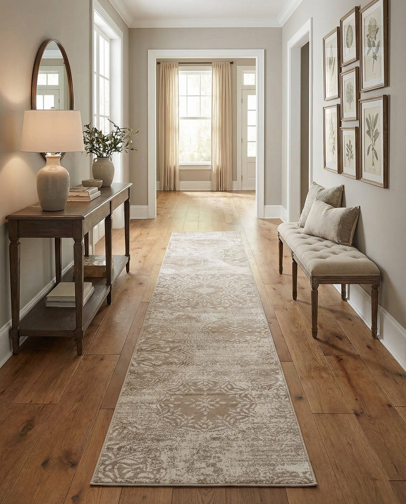 Riviera Elegance Collection Area Rug -  Monaco (Beige) Runner Beige  lifestyle 49