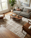 Metro Heights Collection Area Rug -  Flatiron Rectangle Light Brown  lifestyle 31