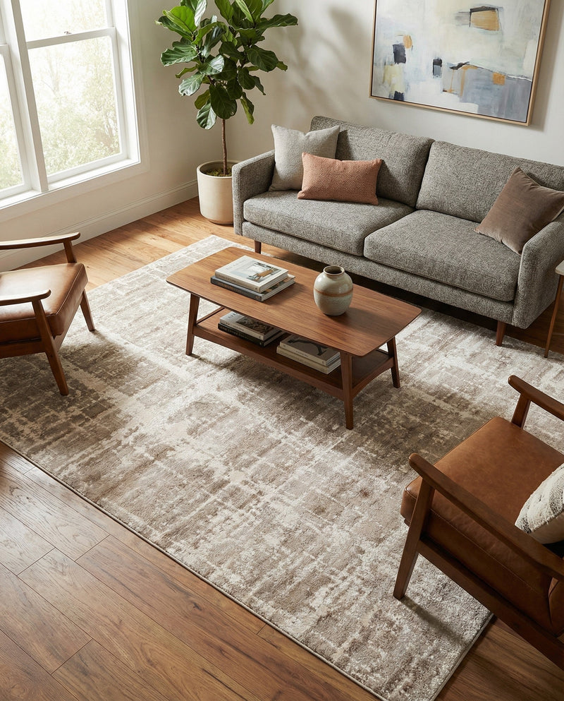 Metro Heights Collection Area Rug -  Flatiron Rectangle Light Brown  lifestyle 31