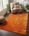 Riviera Elegance Collection Area Rug - Antibes (Orange) Rectangle Orange  lifestyle 24