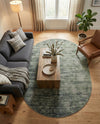 Sahara Essence Collection Area Rug - Oasis (Green) Oval Green  lifestyle 31