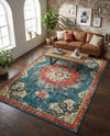 Brighton Terrace Collection Area Rug - Hove (Blue) Rectangle Blue  lifestyle 22