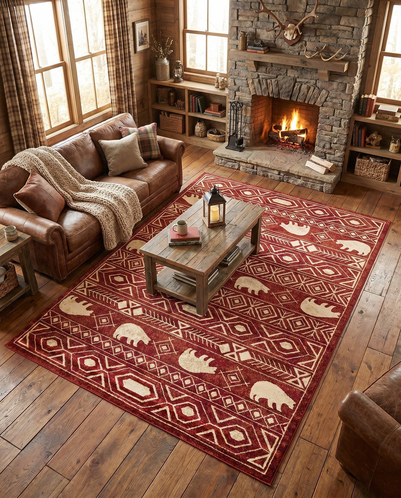 Frontier Trails Collection Area Rug -  Sedona Rectangle Red  lifestyle 10