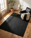 Woven Seaside Jute Collection Area Rug - Martha's Rectangle Black  lifestyle 19