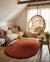 Plush Oasis Collection Area Rug - Serenity (Terracotta) Oval Terracotta  lifestyle 79