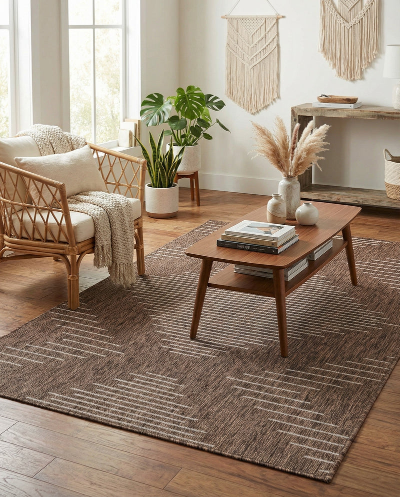 Urban Terrace Collection Area Rug -  Chelsea (Brown) Rectangle Brown  lifestyle 19