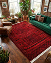 Samarkand Elegance Collection Area Rug -  Ark Rectangle Red  lifestyle 20