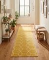 Trellis Mosaic Collection Area Rug - Arborville (Yellow) Runner Yellow  lifestyle 86