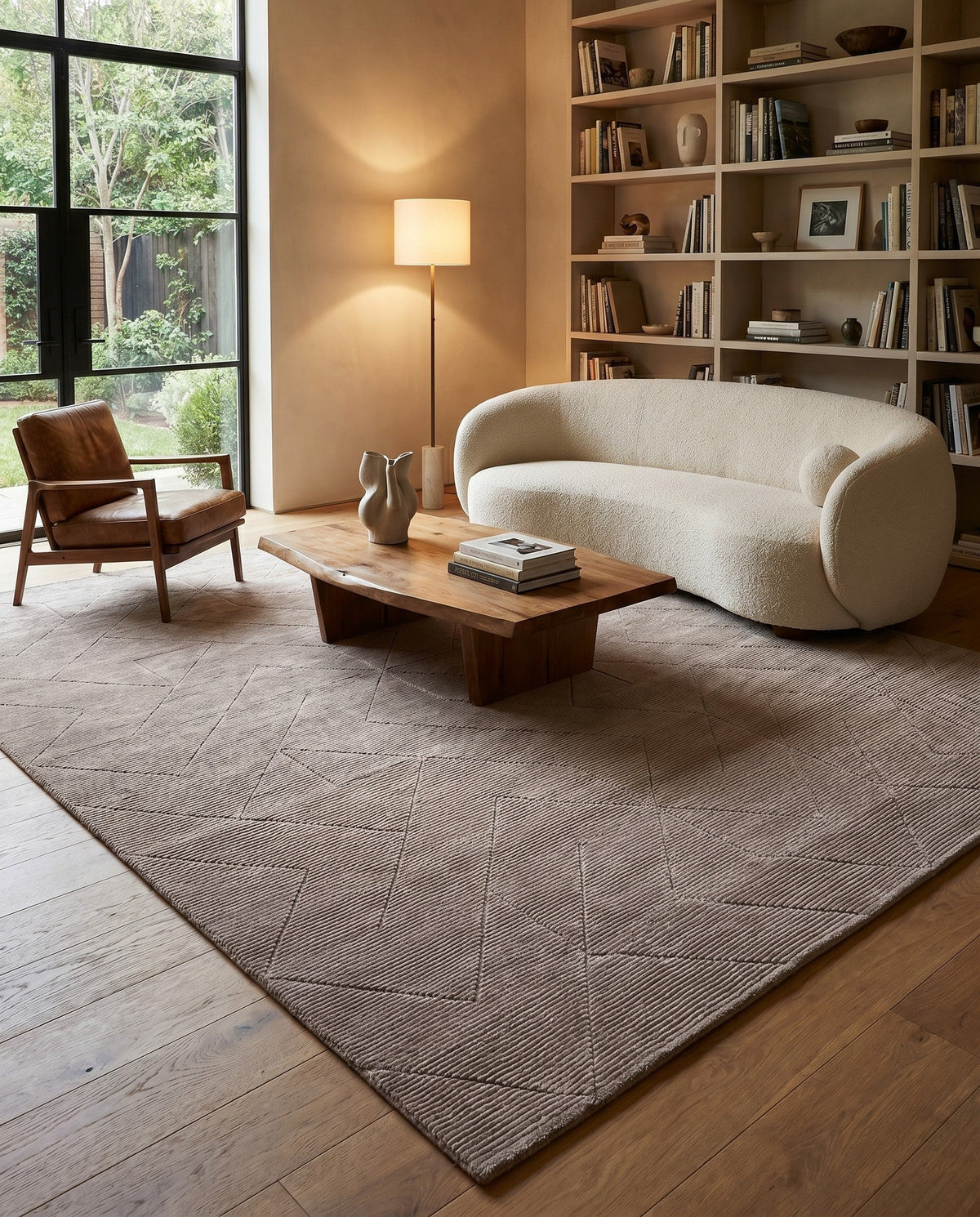 Nordic Loom Geometric Collection Area Rug - Oslo Rectangle Steel gray  lifestyle 40