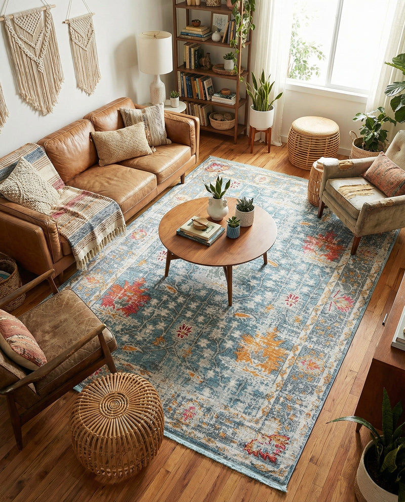 Arcadia Rugs Collection Area Rug -  Olympus Rectangle Blue  lifestyle 25