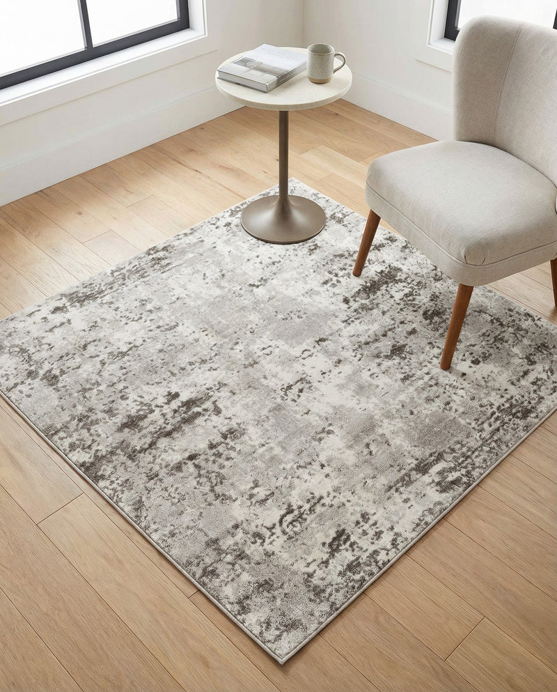 Luminara Sands Collection Area Rug - Elysium (Stone Gray) Square Stone Gray  lifestyle 88