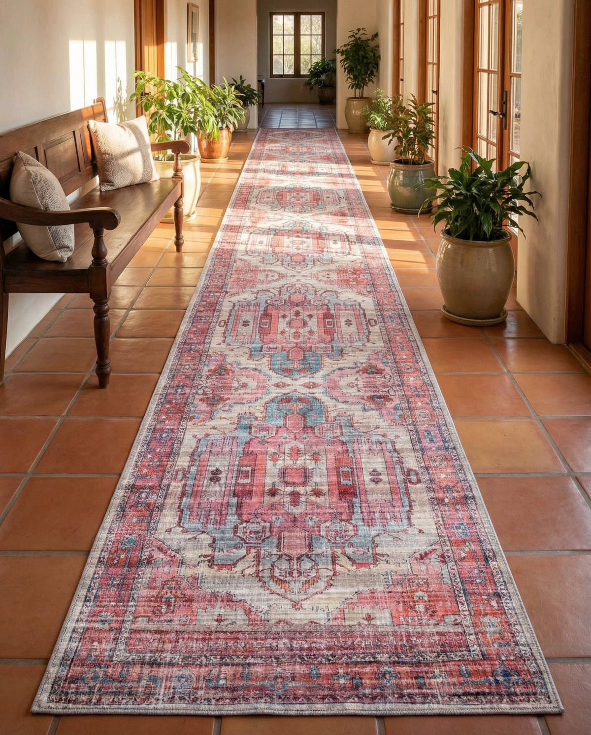 Zahara Oasis Collection Area Rug - Sahara Runner Beige  lifestyle 154