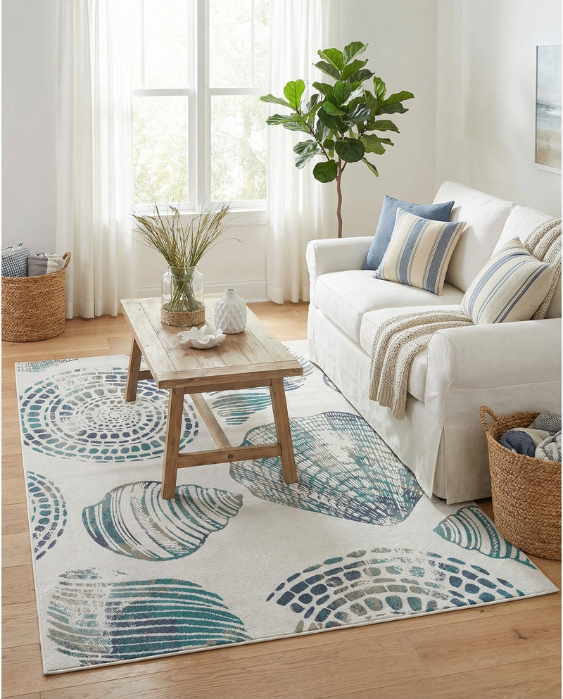 Seaside Haven Rugs Collection Area Rug -  Saltwater Rectangle Ivory  lifestyle 22
