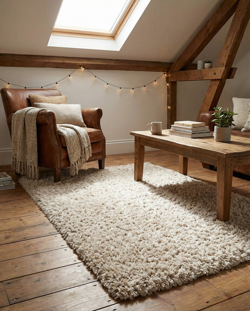 Eternal Plush Oasis Collection Area Rug -  Tranquility (Linen) Rectangle Linen  lifestyle 29