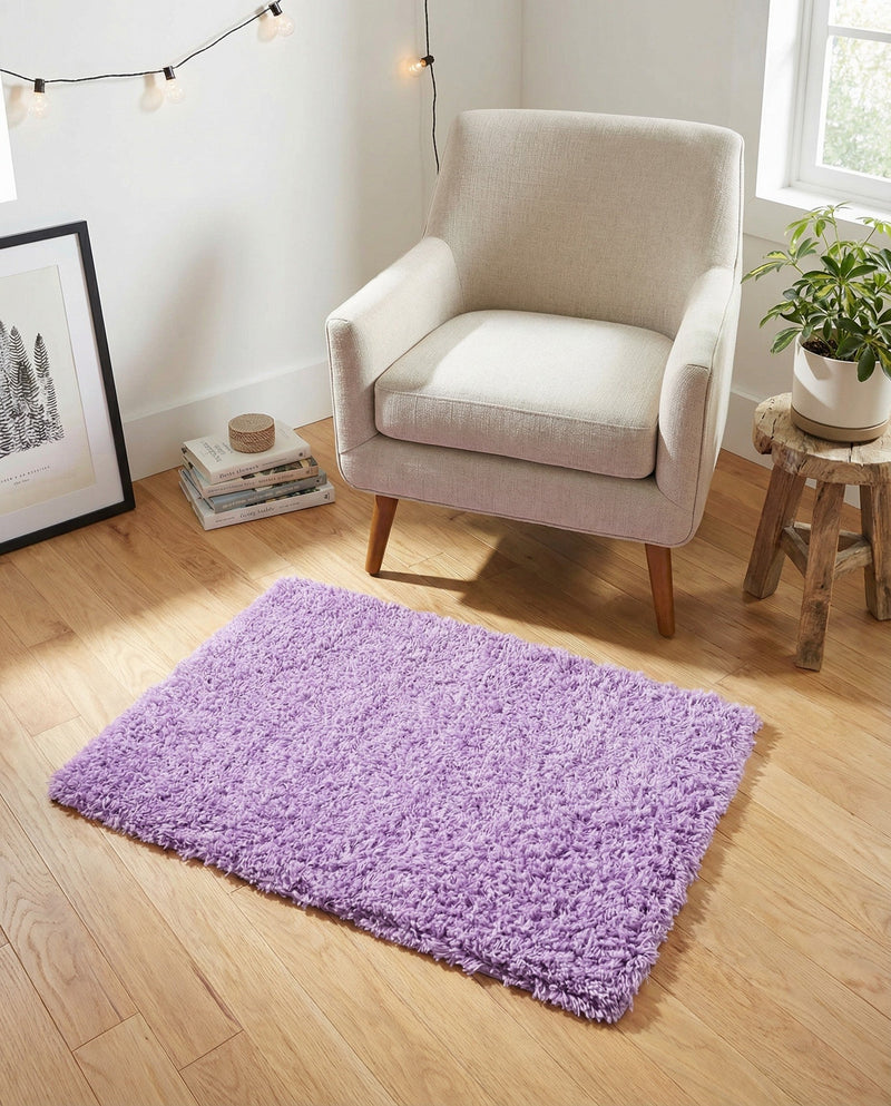 Plush Oasis Collection Area Rug - Serenity (Lilac) Rectangle Lilac  lifestyle 18