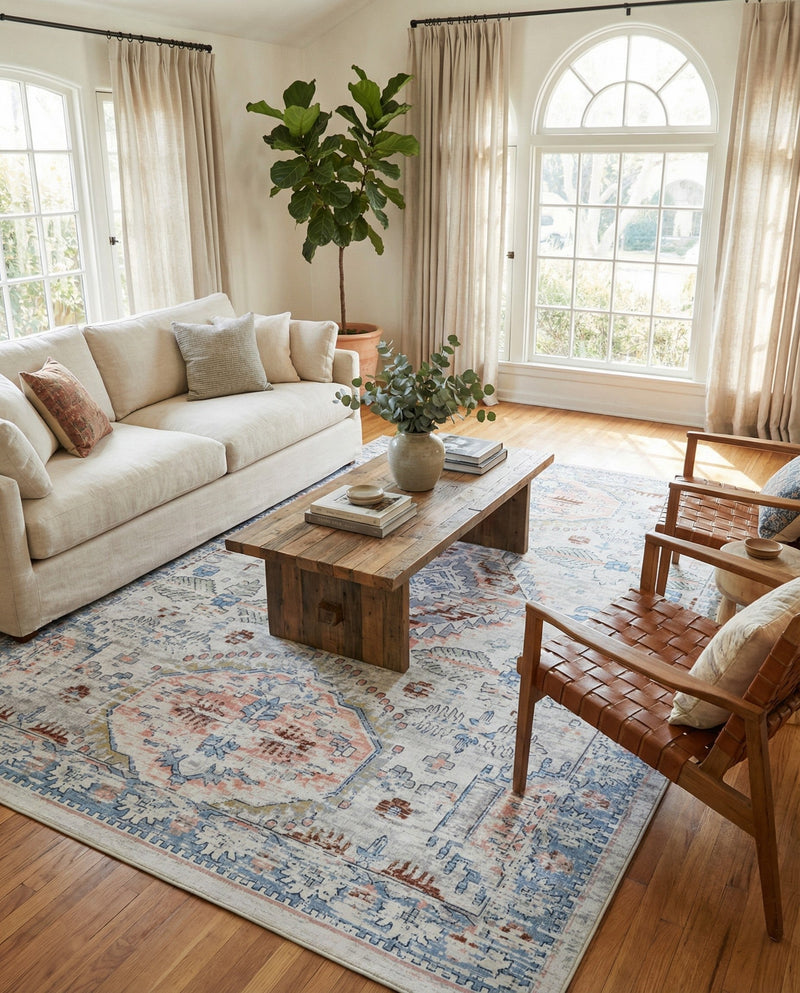 Aegean Elegance Washables Collection Area Rug -  Patmos Rectangle Ivory  lifestyle 12