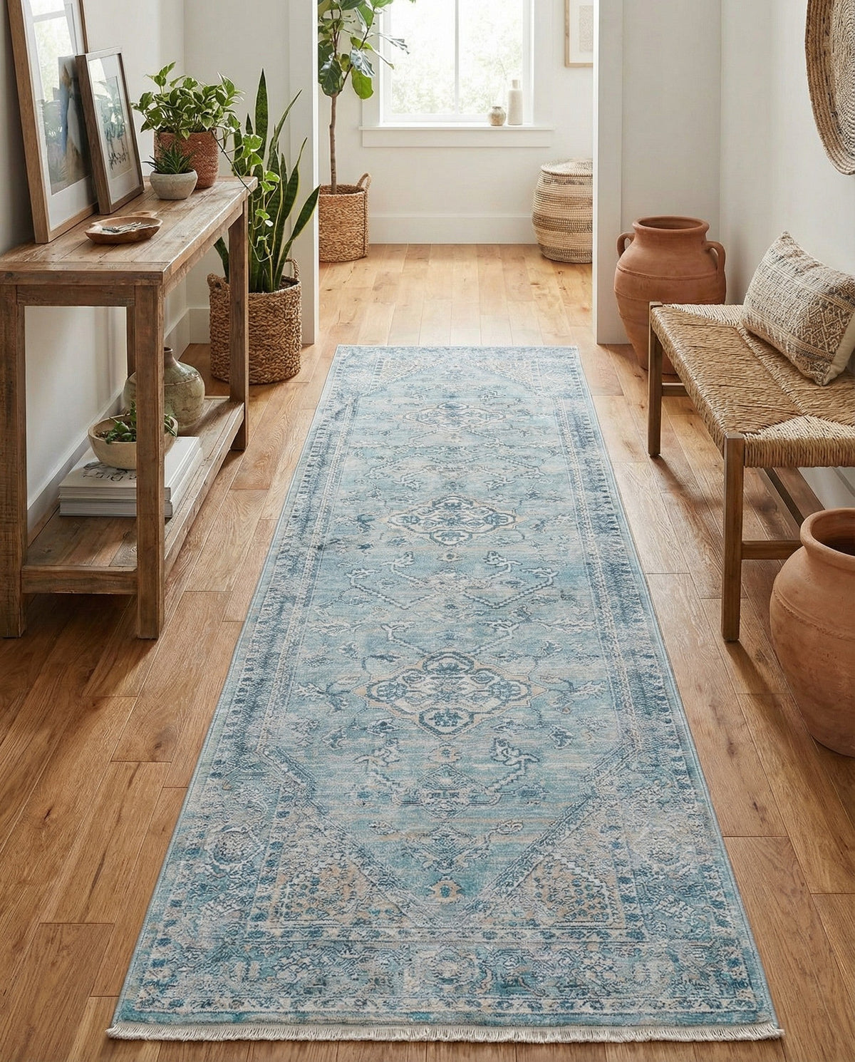 Coastal Haven Collection Area Rug -  Marina Runner Blue  lifestyle 99