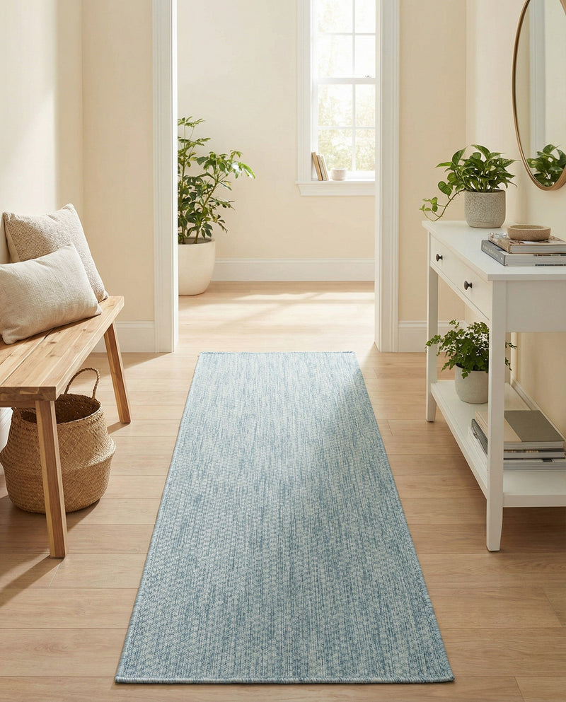 Seaside Serenity Collection Area Rug - Veranda (Aquamarine) Runner Aquamarine  lifestyle 44