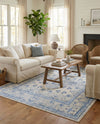 Horizon Collection Area Rug -  Meridian Rectangle Ivory Blue  lifestyle 30