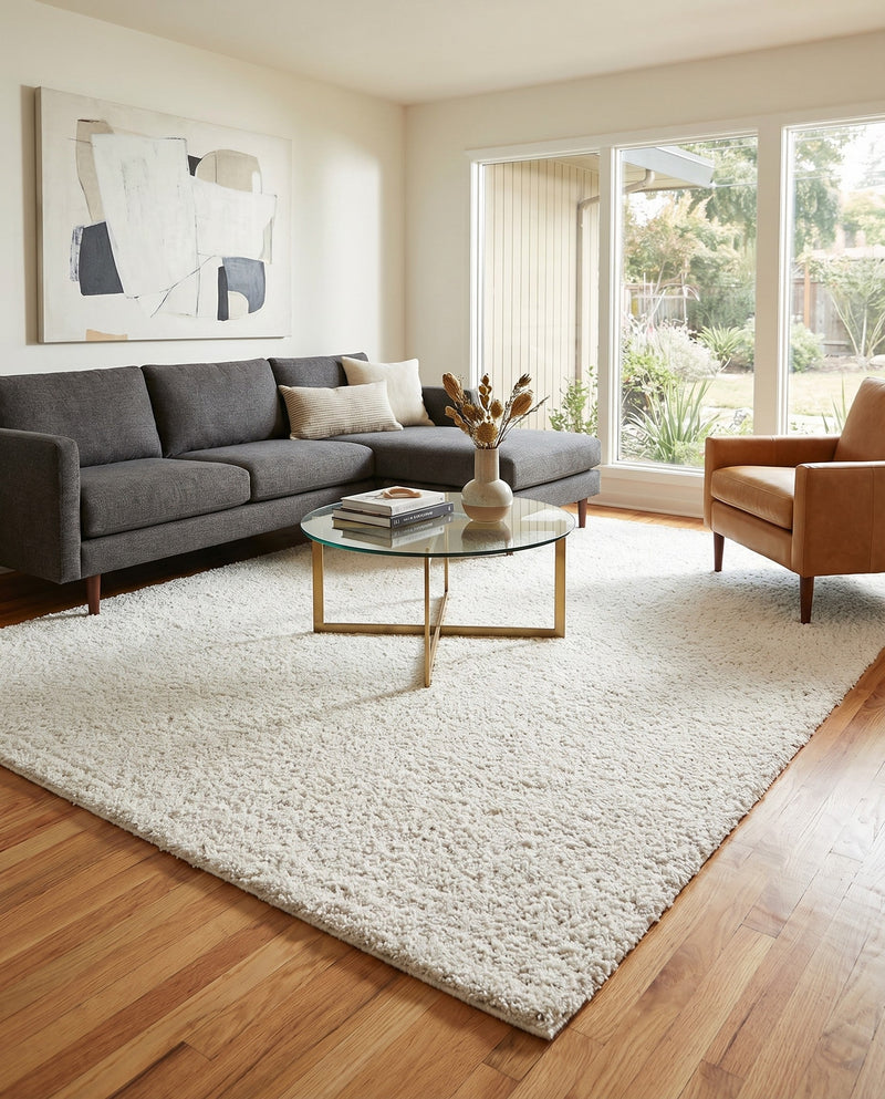 Alpine Plush Collection Area Rug -  Cortina (White) Rectangle White  lifestyle 28