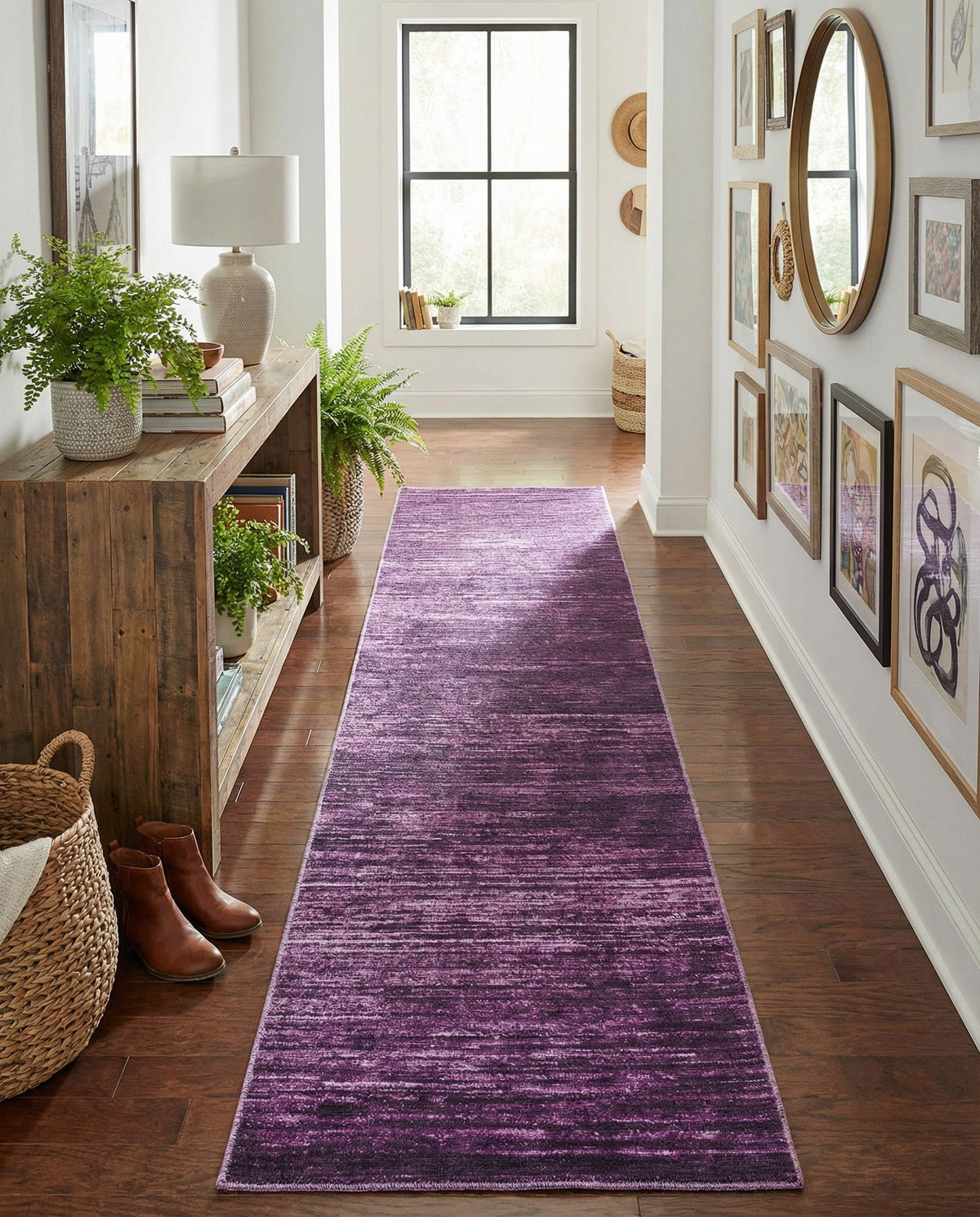 Sahara Essence Collection Area Rug - Oasis (Purple) Runner Purple  lifestyle 76