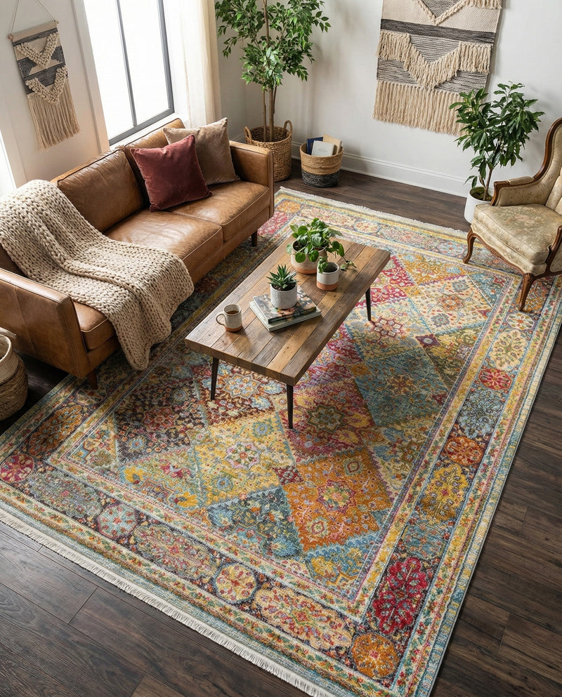 Caribbean Breeze Collection Area Rug -  Grenada Rectangle Multi  lifestyle 29