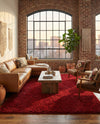 Eternal Plush Oasis Collection Area Rug -  Tranquility (Merlot) Rectangle Merlot  lifestyle 22