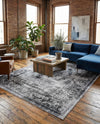Copenhagen Comfort Collection Area Rug -  Roskilde Rectangle Gray  lifestyle 17