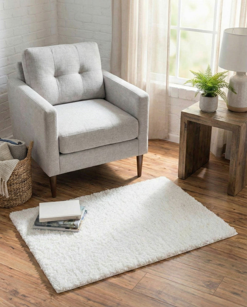 Alpine Plush Collection Area Rug -  Cortina (White) Rectangle White  lifestyle 26