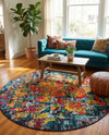 Marrakesh Elegance Collection Area Rug -  Larache Round Multi  lifestyle 61