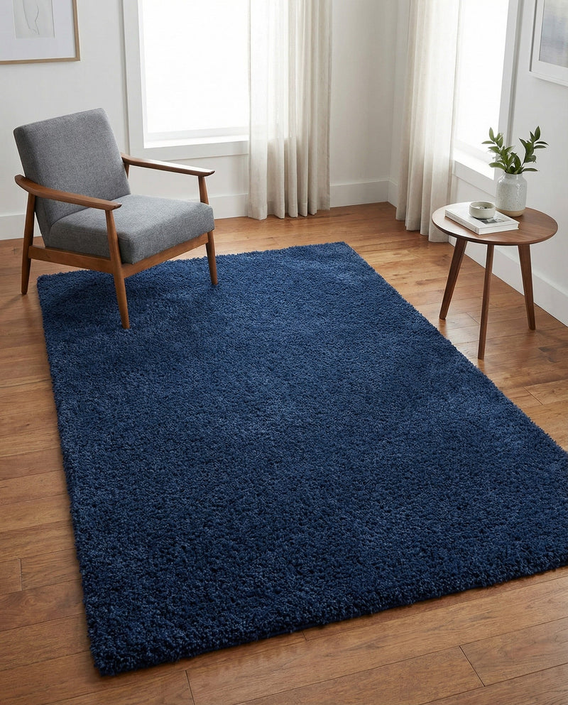 Alpine Plush Collection Area Rug -  Cortina (Marine Blue) Rectangle Marine Blue  lifestyle 6