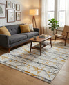 Bloomsbury Elegance Collection Area Rug -  Soho Rectangle Yellow and Gray  lifestyle 35
