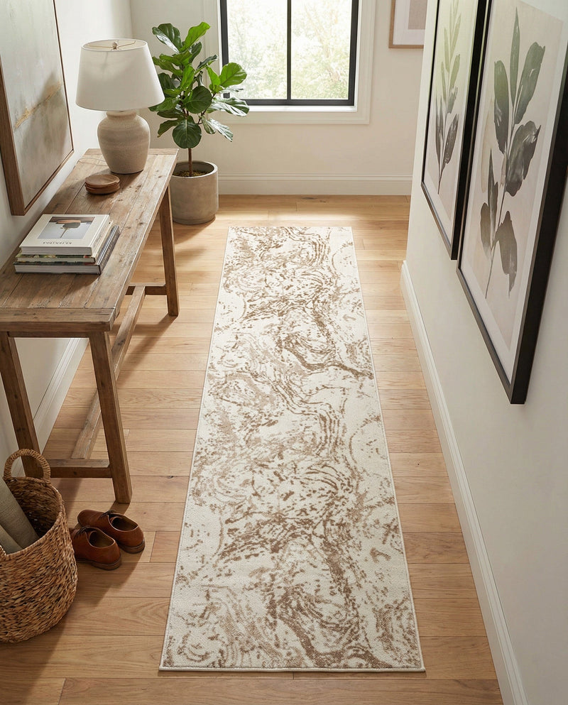 Coastal Haven Collection Area Rug -  Nautilus Runner Ivory  lifestyle 36