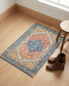 Savannah Threads Collection Area Rug - Charleston Rectangle Orange Yellow  lifestyle 5