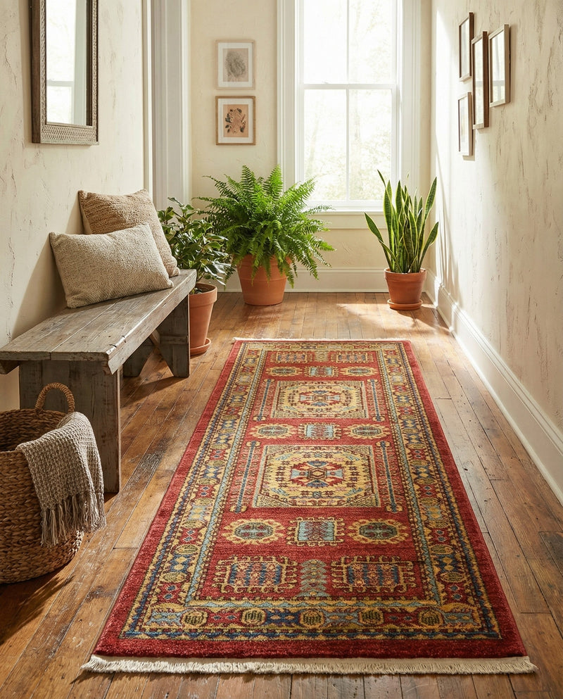 Persian Elegance Collection Area Rug -  Zanjan Runner Red  lifestyle 33