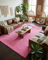 Plush Oasis Collection Area Rug - Serenity (Taffy Pink) Rectangle Taffy Pink  lifestyle 27