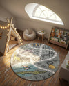 Wonder Tykes Collection Area Rug -  Enigma Round Gray  lifestyle 55