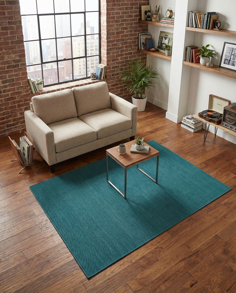 Soho Elegance Collection Area Rug - Chelsea (Turquoise) Rectangle Turquoise  lifestyle 17