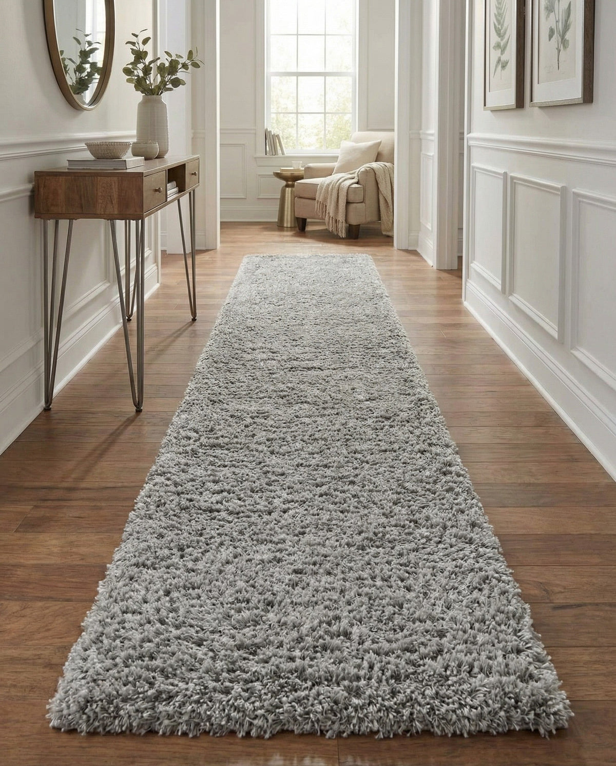 Eternal Plush Oasis Collection Area Rug -  Tranquility (Ash) Runner Ash  lifestyle 65