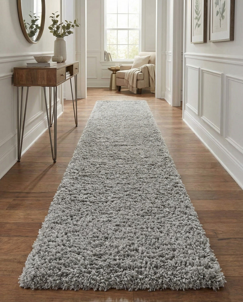 Eternal Plush Oasis Collection Area Rug -  Tranquility (Ash) Runner Ash  lifestyle 65